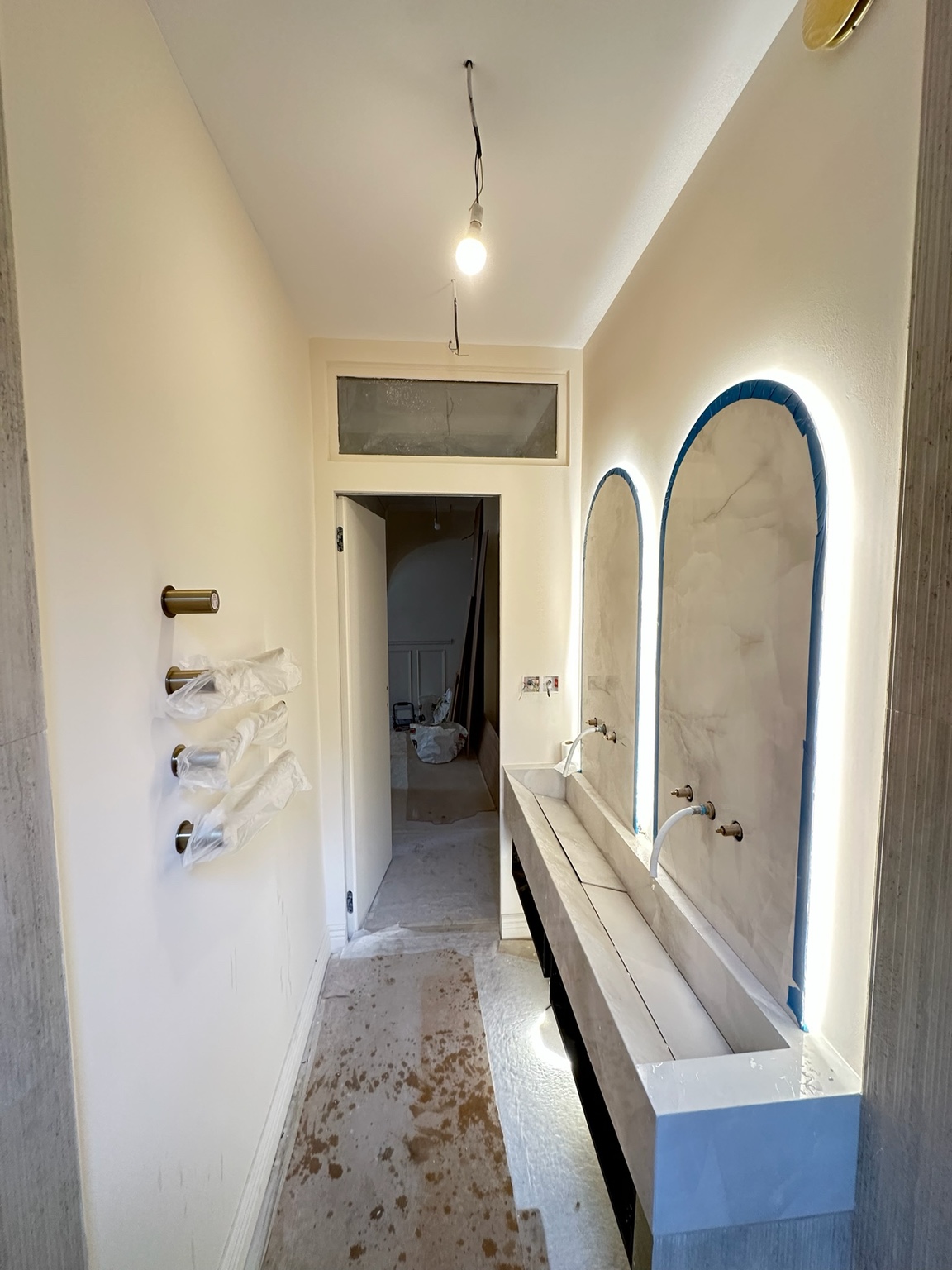 Salle de bains pendant les travaux